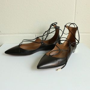 Aquazzura Christy Flat, Black